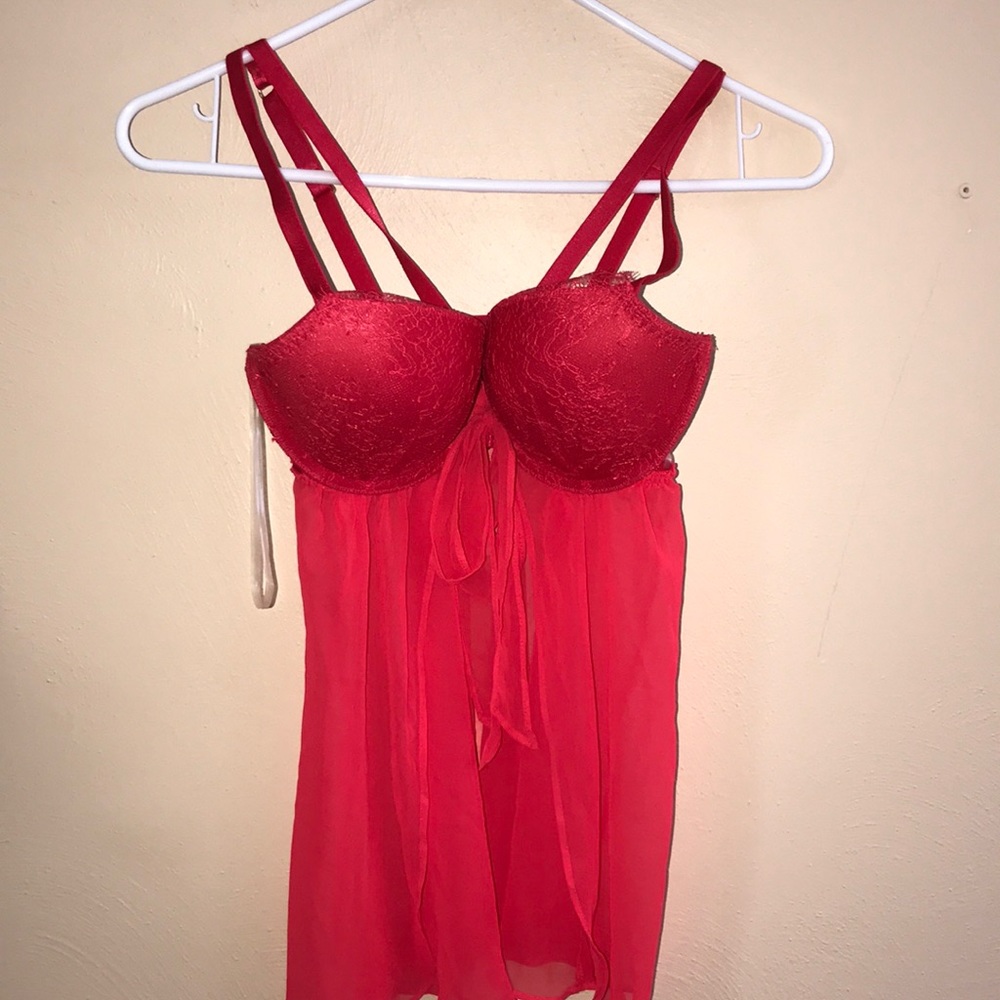Red Lingerie with Front Clasp and tie